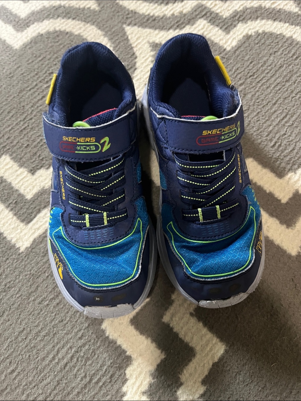 Skechers Boys Navy and Bright Blue game- kicks